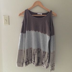 tyedye color block sweater